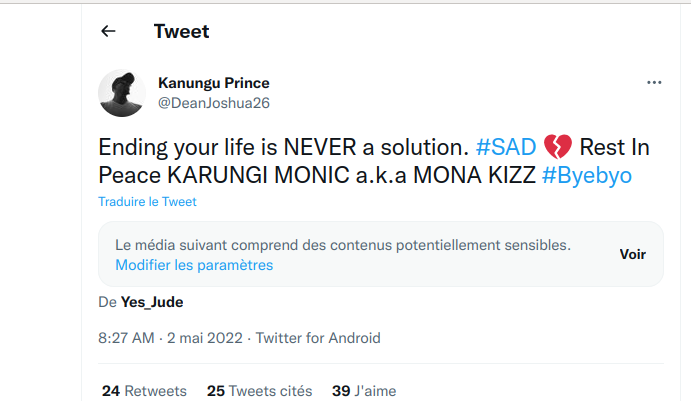 twitter de Kanungu Prince